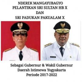 PELANTIKAN GUBERNUR DAN WAKIL GUBERNUR  DAERAH ISTIMEWA YOGYAKARTA